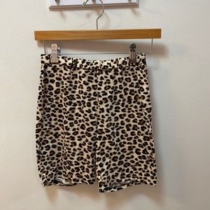 Cheetah biker shorts